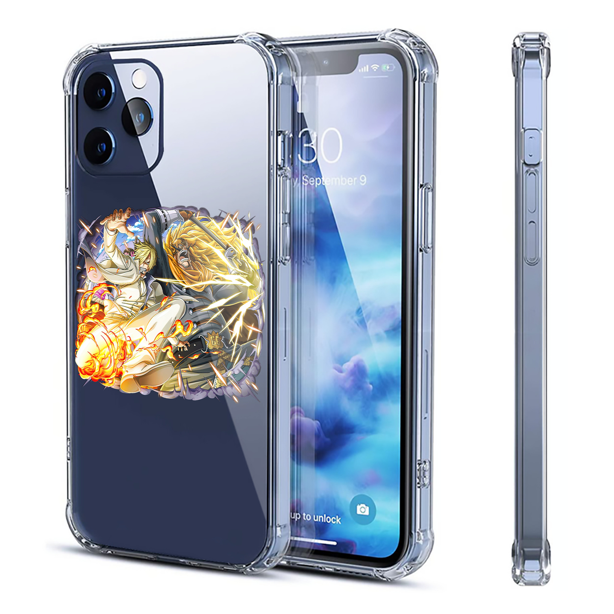 （画像用） ワンピース サンジ ONE PIECE Sanji 【iPhone 12シリーズ対応】透明スマホケース（クリアソフトケース）